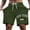 Army Green, variant on Men's Summer Letter Print Casual Shorts Lightweight Polyester Leisure Wear