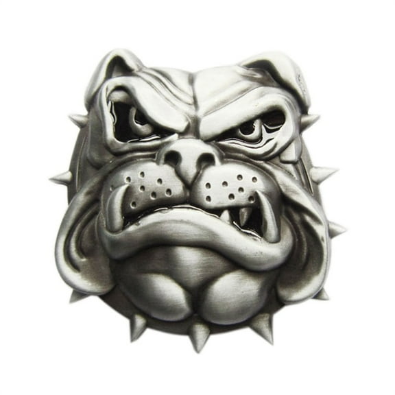 Vintage Style British Bulldog Enamel Animal Belt Buckle
