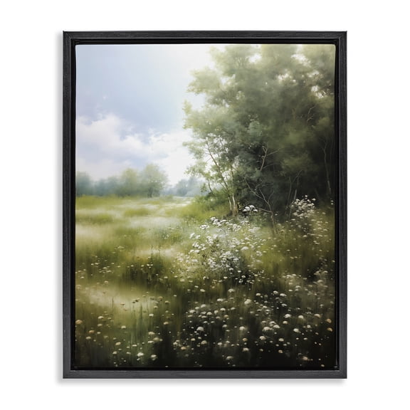 Stupell Industries Greener Pastures Landscape Black Framed Floater Canvas Wall Art, design by Heidi Kuntz