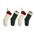 thumbnail image 2 of Dalxymotic Christmas Stocking, Cable Knit Xmas Stocking With Thick Cuff, Classic Large Hanging Christmas Sock, Christmas Decorations Indoor Outdoor for Tree, Fireplace, Mantel, Wall, 2 of 6