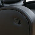 thumbnail image 3 of Aukfa Leather Recliner Chair, Overstuffed Single Sofa Armchair for Living Room Bedroom, Black, 3 of 10