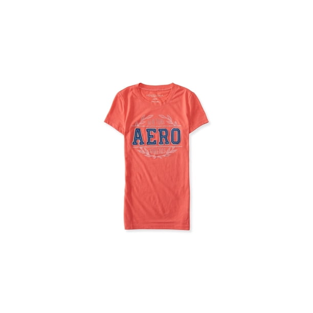 Aeropostale New York Athletics - Camiseta adornada para mujer, naranja, grande Aeropostale Camiseta adornada