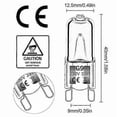 thumbnail image 2 of 12pack G9 Halogen Bulbs 33w 230v 2800k Warm White 380lm Clear Capsule Halogen Bulbs Dimmable No Flash No Flicker, 2 of 4