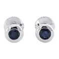 thumbnail image 2 of 10K White Gold Natural Blue Sapphire Gemstone Solitaire Stud Earrings 1.09 CT., 2 of 4