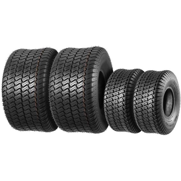 MaxAuto Front Rear 15x6-6 20x10-8 Lawn Mower Turf Farm Tires