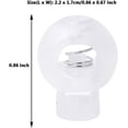 thumbnail image 2 of Plastic Cord Locks End Spring Stopper,Suit for Drawstrings, Bags, Shoelaces, Clothing, More ï¼ˆ50/100 Pcs Single-Hole, Mixed Color Clear One Size A, 2 of 5