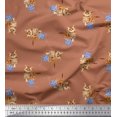 thumbnail image 1 of Soimoi Modal Satin Fabric Wool & Cat Animal Decor Fabric Printed Yard 42 Inch Wide, 1 of 1