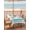 Blue, White, Cyan, variant on Outdoor Tablecloth with Umbrella Hole & Zipper, Navy Blue Striped Square Tablecloth 60x60 Inch, Modern Farmhouse Stripes Patio Table Cover Waterproof Table Cloth for Picnic/Party