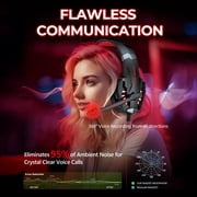 Gaming Headset with Microphone, Compatible with PS4 PS5 Xbox One PC Laptop, Over-Ear Headphones with LED Light, Noise Canceling Mic, 7.1 Stereo Surround Sound,Soft Earmuffs for Nintendo Series X|S