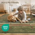 thumbnail image 4 of ODIKA 3'x5' Washable Area Rug Vintage Bass Fish Fishing Stripes Lure Stars Border Motif Patriotic for Hallway, Laundry Room, Non-Slip, Flatweave, Easy Care, 4 of 7