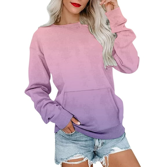 Long Sleeve Shirts for Women Hemlock Fashionable Hoodless Pocket Sweatshirt