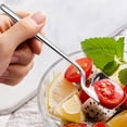 thumbnail image 3 of 18/8 Stainless Steel Modern Mini Fruit Appetizer Forks and Dessert Spoons Set (4 Forks + 4 Spoons), 3 of 5