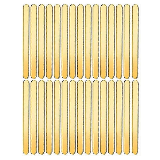 35pcs Gold Acrylic Popsicle Sticks, Reusable Popsicle Sticks for Cakesicle Sticks, Bulk Glitter Pops