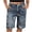 Blue, variant on Womens Jean Short Fashion Solid Color High Waisted Pocket Set With Diamond-Studded Ripped Hot Shorts Comfy Stretchy