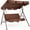 Brown, variant on GVDV Outdoor Porch Swing,3 Seat Steel Patio Swing Chair with Adjustable Canopy for adults,Patio,Garden,Poolside-Beige
