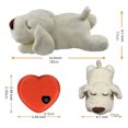 thumbnail image 4 of Juguete para perros Lindo latido del corazón Mascota Felpa Cómodo Alivio Ayuda para dormir Muñeca (Beige) Sywqhk Libre de BPA, 4 of 9