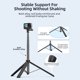 thumbnail image 4 of 【140 Cm EW10214_2】 Trípode Metal para Selfies 2 en 1 Soporte Varilla Telescópica Adecuada para DJI Osmo Pocket 3 Accesorio Cardán para Cámara (140 Cm), 4 of 9