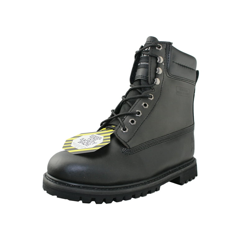 Mens Steel Toe Leather Work Shoes Casual Waterproof Ankle Boots