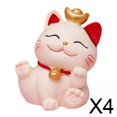thumbnail image 1 of Estatua del gato de la ,Mini estatua de adornos de gato de china,Oriental Feng Shui decoración del dinero regalo coleccionar,Figuras riqueza hogar decoración del coche, 1 of 8