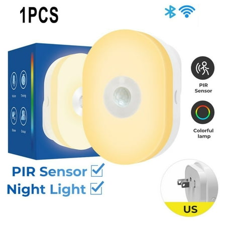 

BCLONG WiFi Smart LED Night Light PIR Motion Sensor Plug-in Wall Light Voice Control