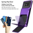 thumbnail image 2 of Case for Galaxy S8 Case Wallet 4-Slot Pocket Credit Card ID Holder Flip Door Scratch Resistant Dual Layer Protective Bumper Rugged Rubber Armor Hard Shell Cover for Samsung Galaxy S8 Purple, 2 of 10