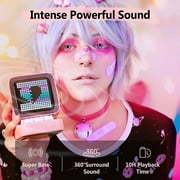 Divoom Ditoo Pro Pixel Art Gaming Bluetooth Speaker with 16x16 LED Display & App Control, 15W, Pink