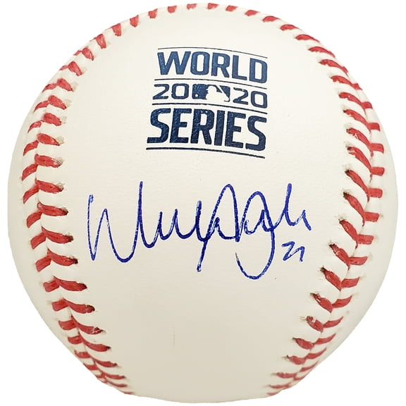Walker Buehler Autographed Official 2020 World Series Baseball Los Angeles Dodgers Beckett BAS QR 193679