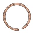 thumbnail image 2 of Ruiboury B-55 Acoustic Guitar Soundhole Rosette Inlay Decoration Coffee Parts Style A 1Set, 2 of 6