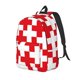 thumbnail image 1 of Disketp Red Cross 1 print Canvas Backpack Lightweight Travel Daypack Student Rucksack Laptop Backpack-Medium, 1 of 5