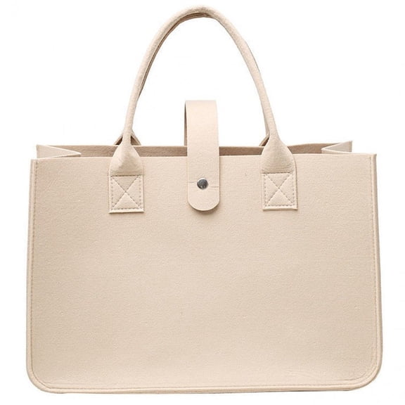 Heavy-Duty Felt Tote Bag - Large Reusable Shopping Bag with Handles