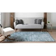 thumbnail image 4 of Rugs.com Lattice Trellis Collection Rug – 4' x 6' Blue Low-Pile Rug Perfect For Living Rooms, Large Dining Rooms, Open Floorplans, 4 of 9