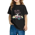 thumbnail image 2 of Jamicy Graphic Tees for Girls Children's Wear Toddler Kids Boys Girls Cotton Easter Day T-Shirt Fashion Cute Round Neck Print Tee Short Sleeve Top, 2 of 4