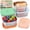 Blue Sky, Green Kale, Orange Yam, Pink Peach, variant on - Stainless Steel Containers with Lids - Set of 5, Muted Collection - Leakproof Stainless Steel Food Containers - Nesting Snack Holders - Metal Lunch Box - Portable & Reusable Meal Kit