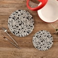 thumbnail image 2 of GZHJMY 2 Pcs Cotton Black and White Doodle Dogs Woven Pot Holder Trivets Set,Round Coasters Placemat for Cooking Baking Hot Dish Pan Pot Bowl Teapot(7&9 Inches), 2 of 5
