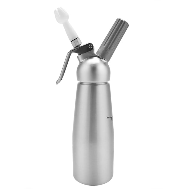 Dispensador de Crema Batida BuyWeek Aluminio 500 ml con Tres Boquillas