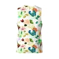 thumbnail image 3 of Gaeub Floral Vintage Men's Mesh Basketball Jersey, Quick-Drying Sleeveless Top S-4XL, Loose Muscle Tank Top -Small, 3 of 9