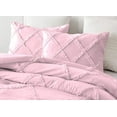 thumbnail image 3 of DNG Creations 5 Piece Diamond Ruffle Comforter 100% Egyptian Cotton, 800TC - Solid Baby Pink Colour - Super Soft 550 GSM All Season ( Oversized King - Size ), 3 of 6