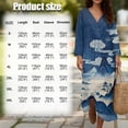 thumbnail image 6 of Yuyamidu Chinese Mountain Cloud Linen Dress for Women Loose Fit Size M with Sleeves Breathable Long Tunic Dress Lightweight Casual Beach Dresses Chinese Outfits, 6 of 6