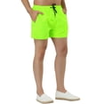 thumbnail image 5 of INSPIRE CHIC Men's Summer Lightweight Drawstring Waist Mesh Lining Solid Board Shorts Bright Green 30, 5 of 5