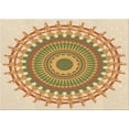 thumbnail image 1 of Ahgly Company Indoor Rectangle Patterned Cardboard Brown Gold Area Rugs, 6' x 9', 1 of 6