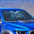 thumbnail image 4 of Xixirimido Windshield Sunshade for Car Foldable Front Window Cover Sun Shade Sun Visor Block UV Rays Universal Fit Automotive Accessories, Wolf, 4 of 8