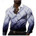 thumbnail image 3 of Camisa estampada de línea informal para hombre 2024, formal, de verano, primavera y otoño, con solapa, manga larga, negra, verde, talla grande S-5XL, envío rápido, 3 of 5
