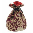 thumbnail image 2 of Tibetan Handmade Brocade Cloth Singing Bowl Storage Carrying Case Bag (Purple), 2 of 4