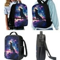 thumbnail image 2 of Yuyamidu Wolf Backpack and Lunch Box Starry Sky Bookbag and Lunch Box Boys Girls Bookbag Lunch Tote Pencil Case Water Bottle Bag Kids School Bags with Cooler Bags, 2 of 7