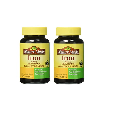 Nature Made Iron 65 mg., 365 Tablets (PACK OF 2)