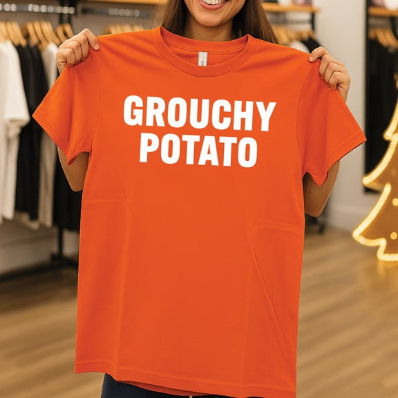 Grouchy Potato T‑Shirt - Funny Sweet Potato Meme Tee, Rude Potato Graphic Shirt