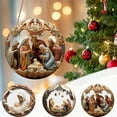 thumbnail image 1 of Juego de Adornos de Natividad, Artesanía Exquisita, Diseño Navideño Tradicional, Decoración Versátil para Colgar o de Mesa, Espíritu Festivo Religioso, Juego de 7 Piezas, Material Duradero, 1 of 7