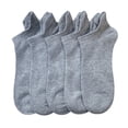 thumbnail image 6 of SERISIMPLE Men Bamboo Thin Low-Cut Breathable Socks 5 Pair (Grey1, Large), 6 of 6