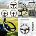 thumbnail image 4 of Jeiento Floral Golf Cart Accessories 4 Piece Golf Cart Seat Cover Golf Cart Steering Wheel Cover Golf Cart Flags Golf Ball Pattern Club Car Blanket Steering Wheel Cover Decorations Mini Flags, 4 of 5