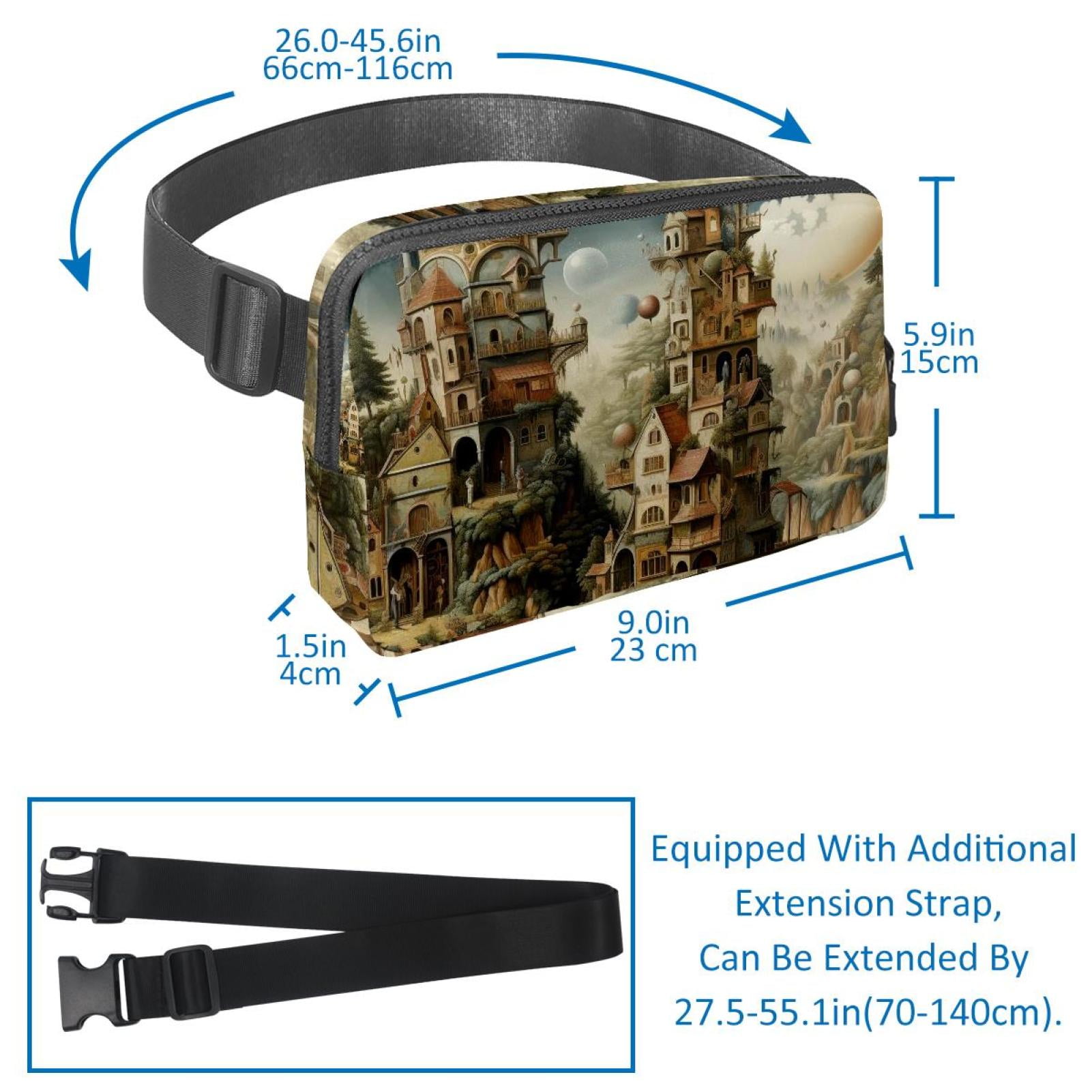 Bohemia Lightweight Adjustable Fanny Bag Running Belt Waist Pack with Extension Strap Unisex